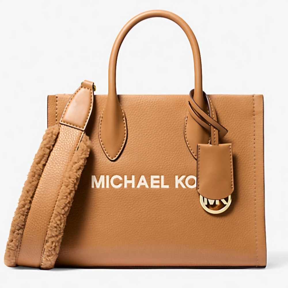 Michael Kors Mirella Small Pebbled Leather Crossbody Bag - Color Deer